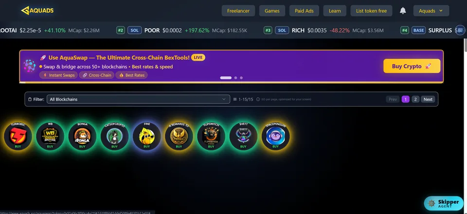 Aquads Home page